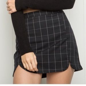 Brandy Melville black grid skirt
